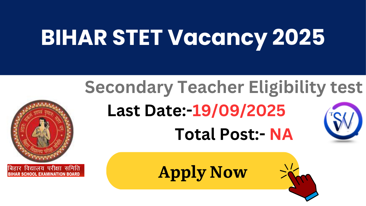 Bihar STET 2025 Application Form