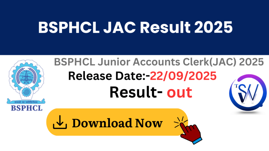 BSPHCL Junior Accounts Clerk JAC Result 2025