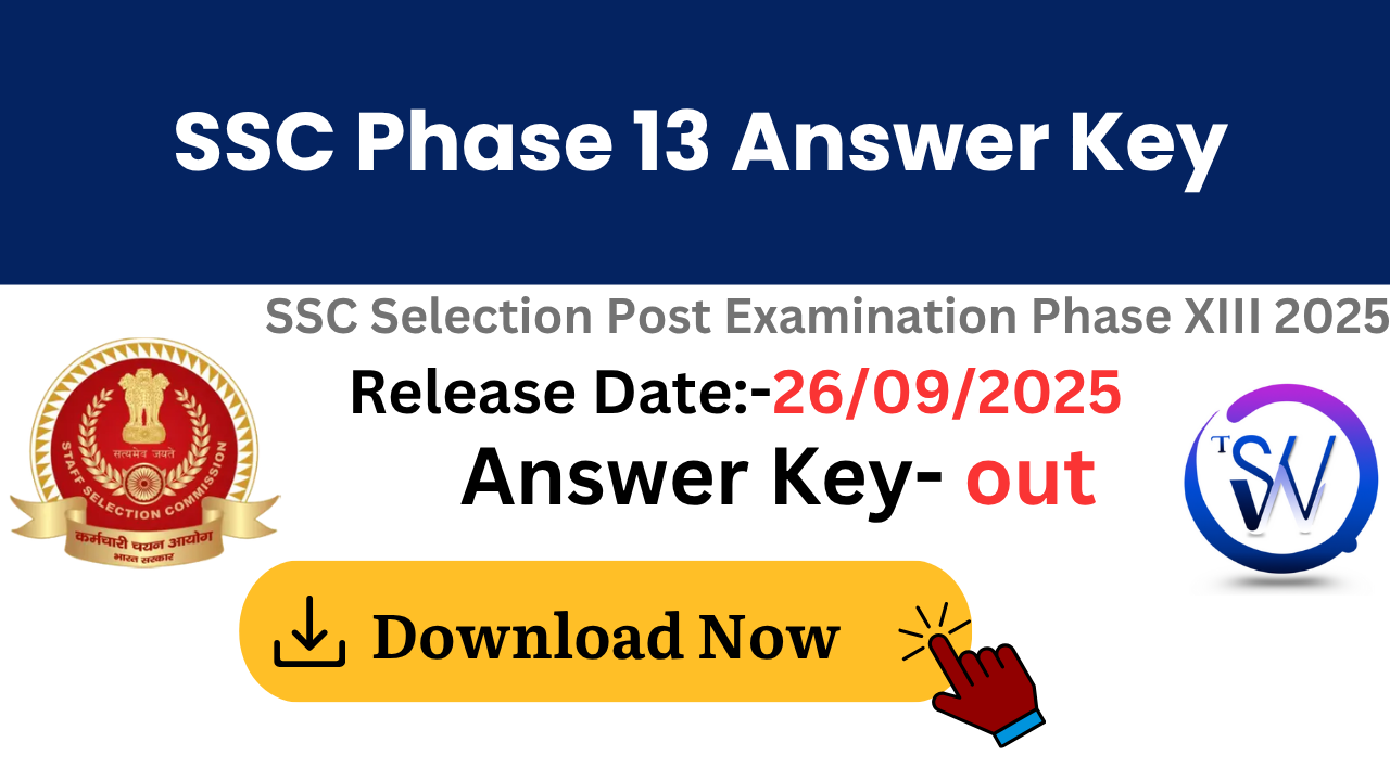 SSC Selection Post Phase 13 Answer Key 2025