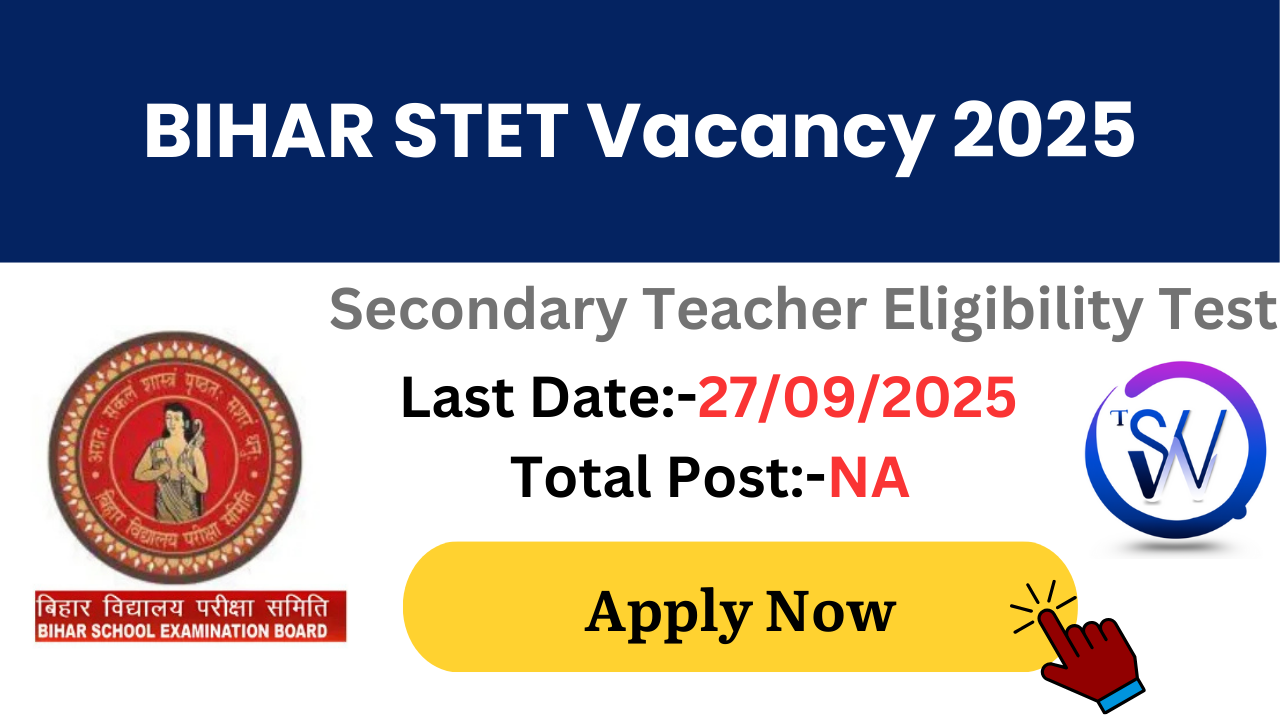 Bihar STET 2025 Application Form