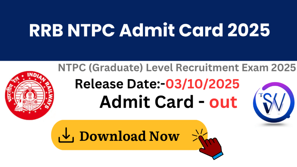 RRB NTPC Admit Card 2025 Download