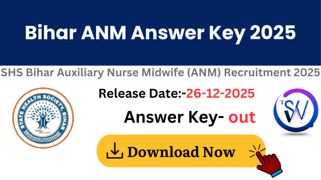Bihar ANM Answer Key 2025 Download