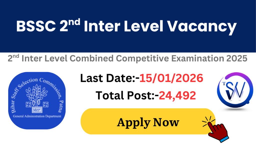 BSSC Bihar 2nd Inter Level Vacancy 2025