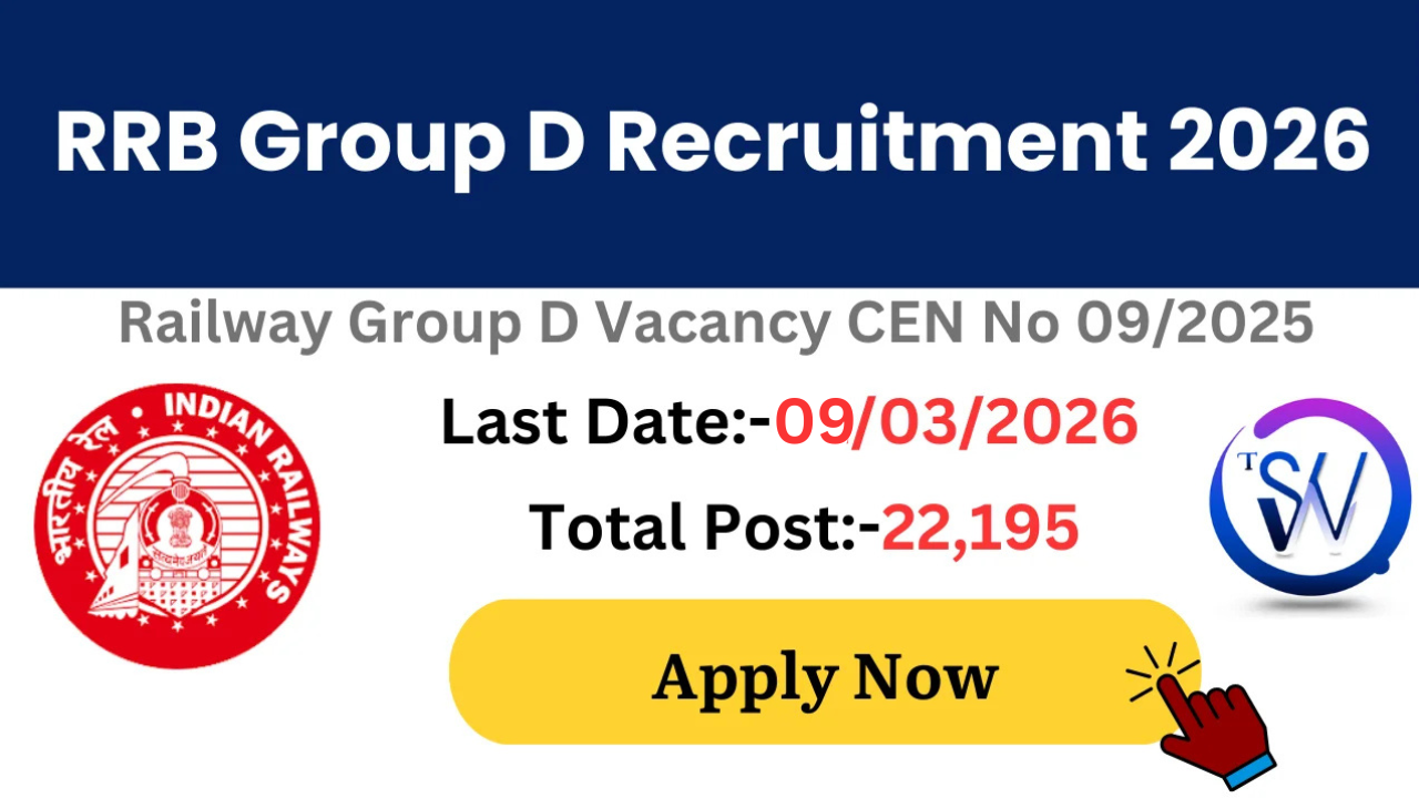 RRB Group D Recruitment 2026 Apply Online